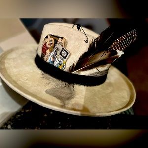 Upcycled edgy fedora hat